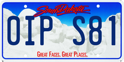 SD license plate 0IPS81