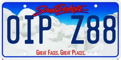 SD license plate 0IPZ88