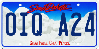 SD license plate 0IQA24