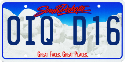SD license plate 0IQD16