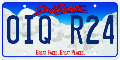 SD license plate 0IQR24