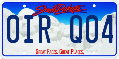 SD license plate 0IRQ04