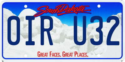 SD license plate 0IRU32