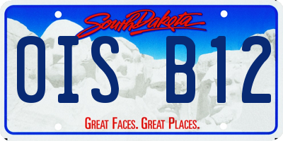 SD license plate 0ISB12