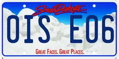 SD license plate 0ISE06