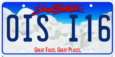SD license plate 0ISI16