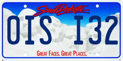 SD license plate 0ISI32
