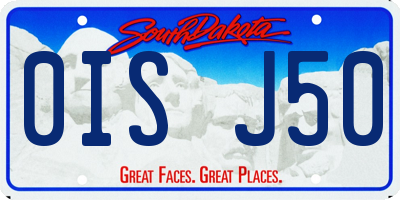 SD license plate 0ISJ50