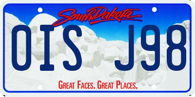 SD license plate 0ISJ98