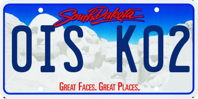 SD license plate 0ISK02