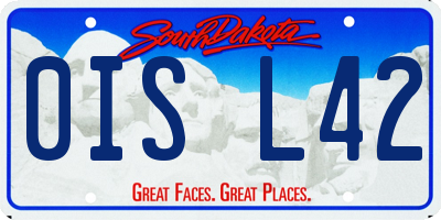 SD license plate 0ISL42