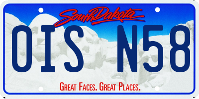 SD license plate 0ISN58