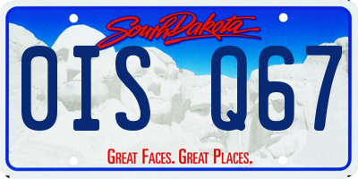 SD license plate 0ISQ67