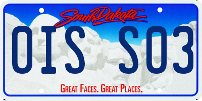 SD license plate 0ISS03