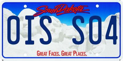 SD license plate 0ISS04