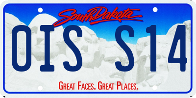 SD license plate 0ISS14