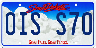 SD license plate 0ISS70