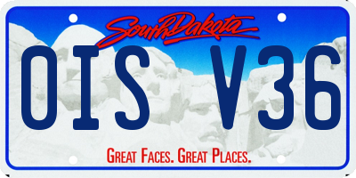 SD license plate 0ISV36