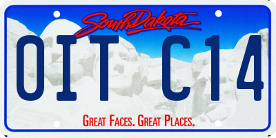 SD license plate 0ITC14
