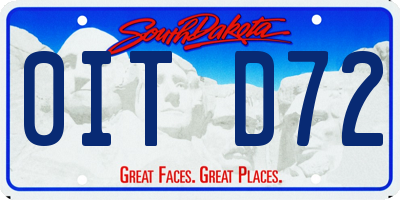 SD license plate 0ITD72