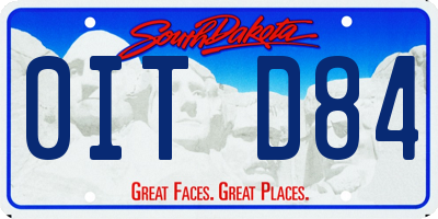 SD license plate 0ITD84