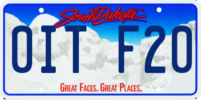 SD license plate 0ITF20