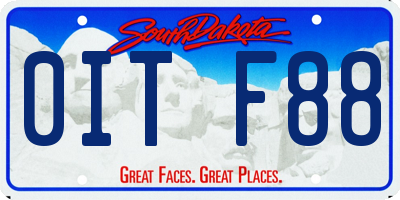 SD license plate 0ITF88