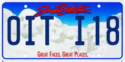 SD license plate 0ITI18