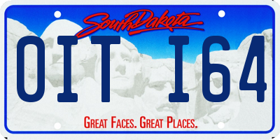 SD license plate 0ITI64