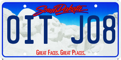 SD license plate 0ITJ08