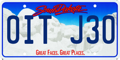 SD license plate 0ITJ30