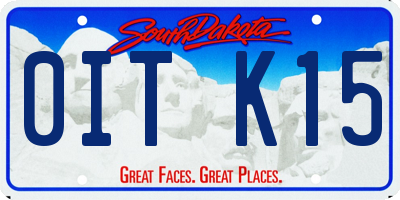 SD license plate 0ITK15