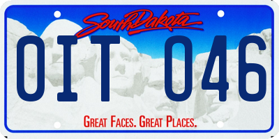 SD license plate 0ITO46
