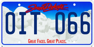 SD license plate 0ITO66