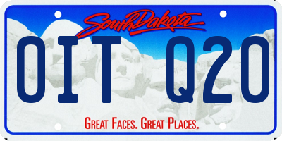 SD license plate 0ITQ20