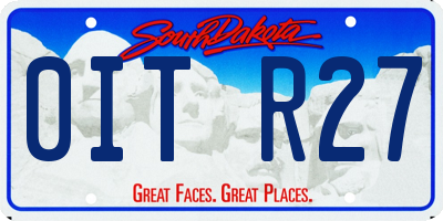 SD license plate 0ITR27