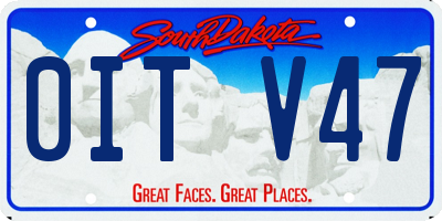 SD license plate 0ITV47
