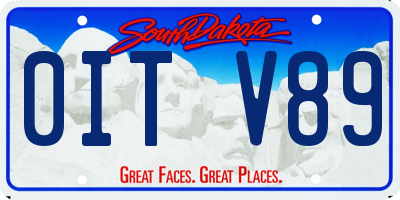 SD license plate 0ITV89