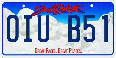 SD license plate 0IUB51