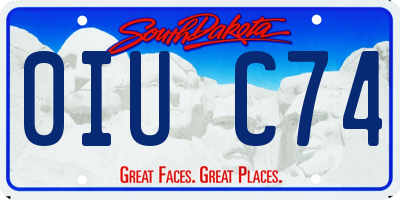 SD license plate 0IUC74