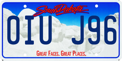 SD license plate 0IUJ96