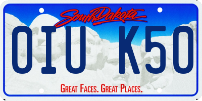 SD license plate 0IUK50