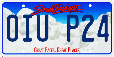 SD license plate 0IUP24
