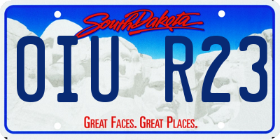 SD license plate 0IUR23