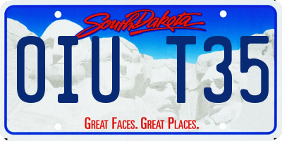 SD license plate 0IUT35