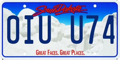 SD license plate 0IUU74