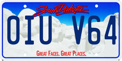 SD license plate 0IUV64