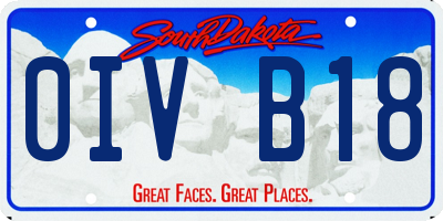 SD license plate 0IVB18