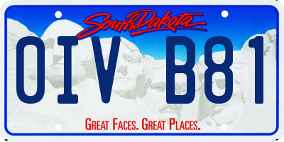 SD license plate 0IVB81