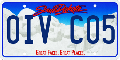 SD license plate 0IVC05